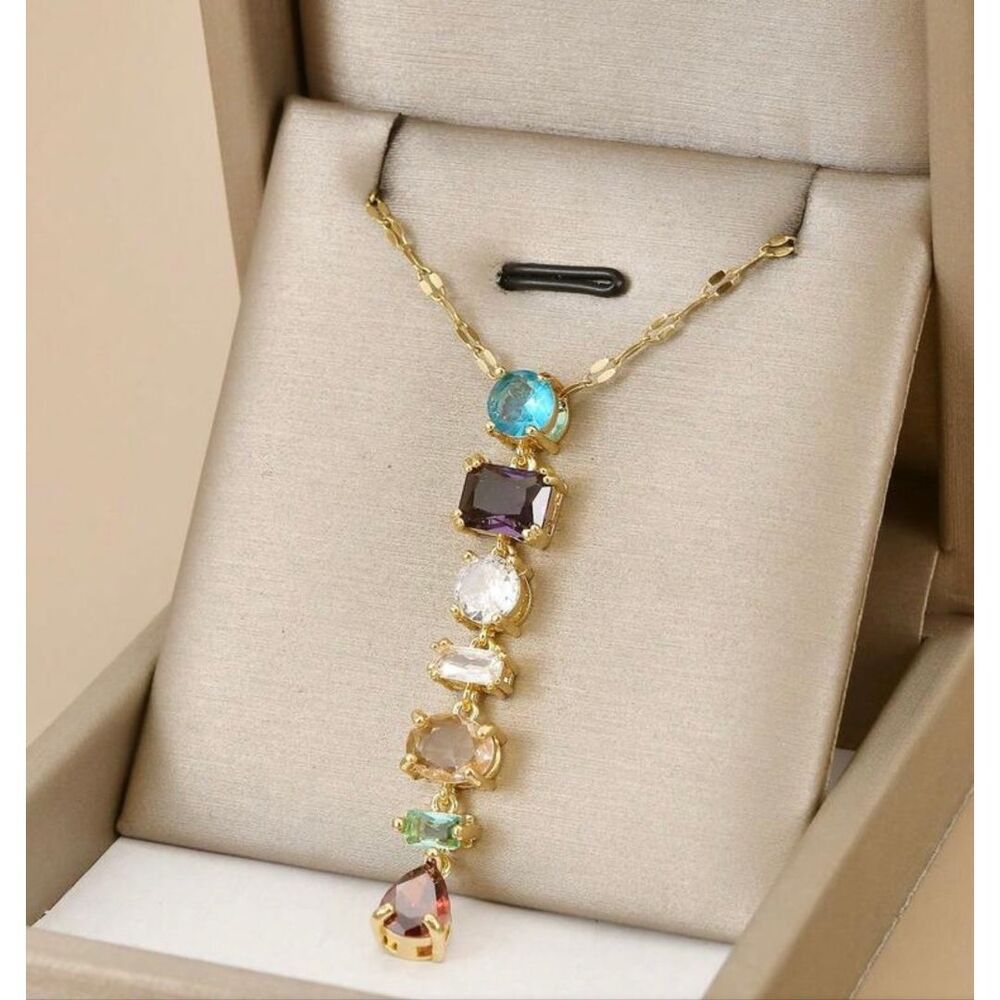 Modern Multi-gemstone Necklace